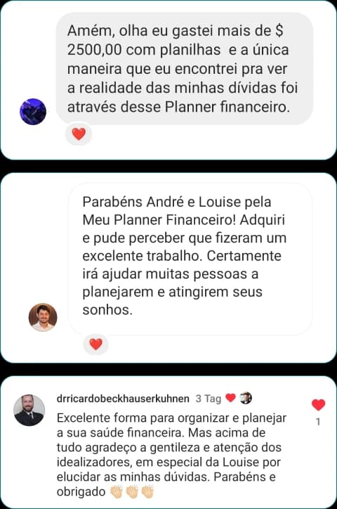 Depoimento — economia mensal