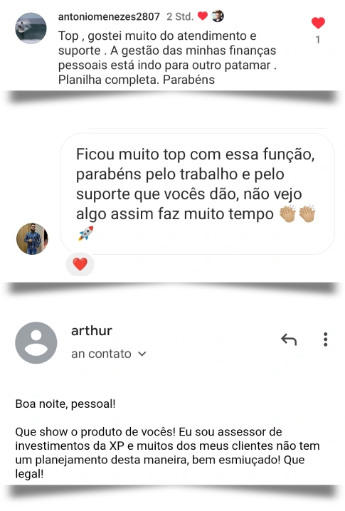 Depoimento 6 - Cliente do Meu Planner Financeiro Excel