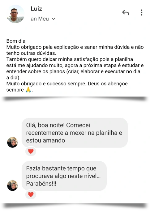 Depoimento 9 - Cliente do Meu Planner Financeiro Excel